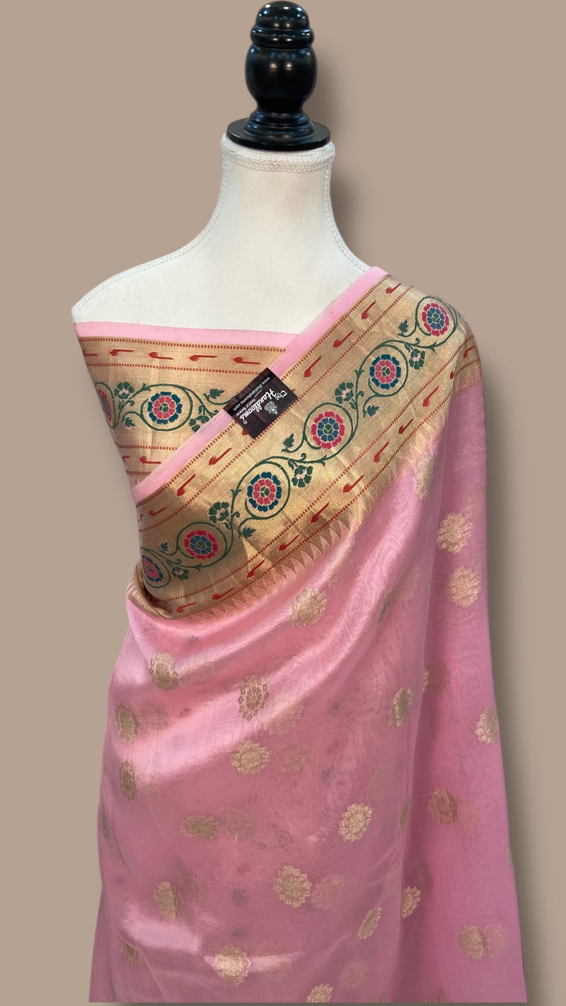 Pure Kora Handloom Banarasi Saree - The Handlooms