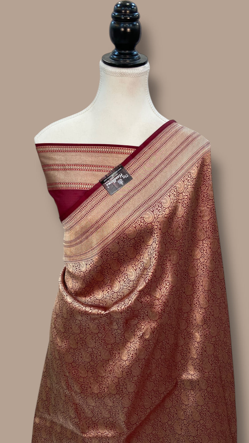 Pure Katan Silk Banarasi Handloom Saree - Tanchui Brocade - The Handlooms