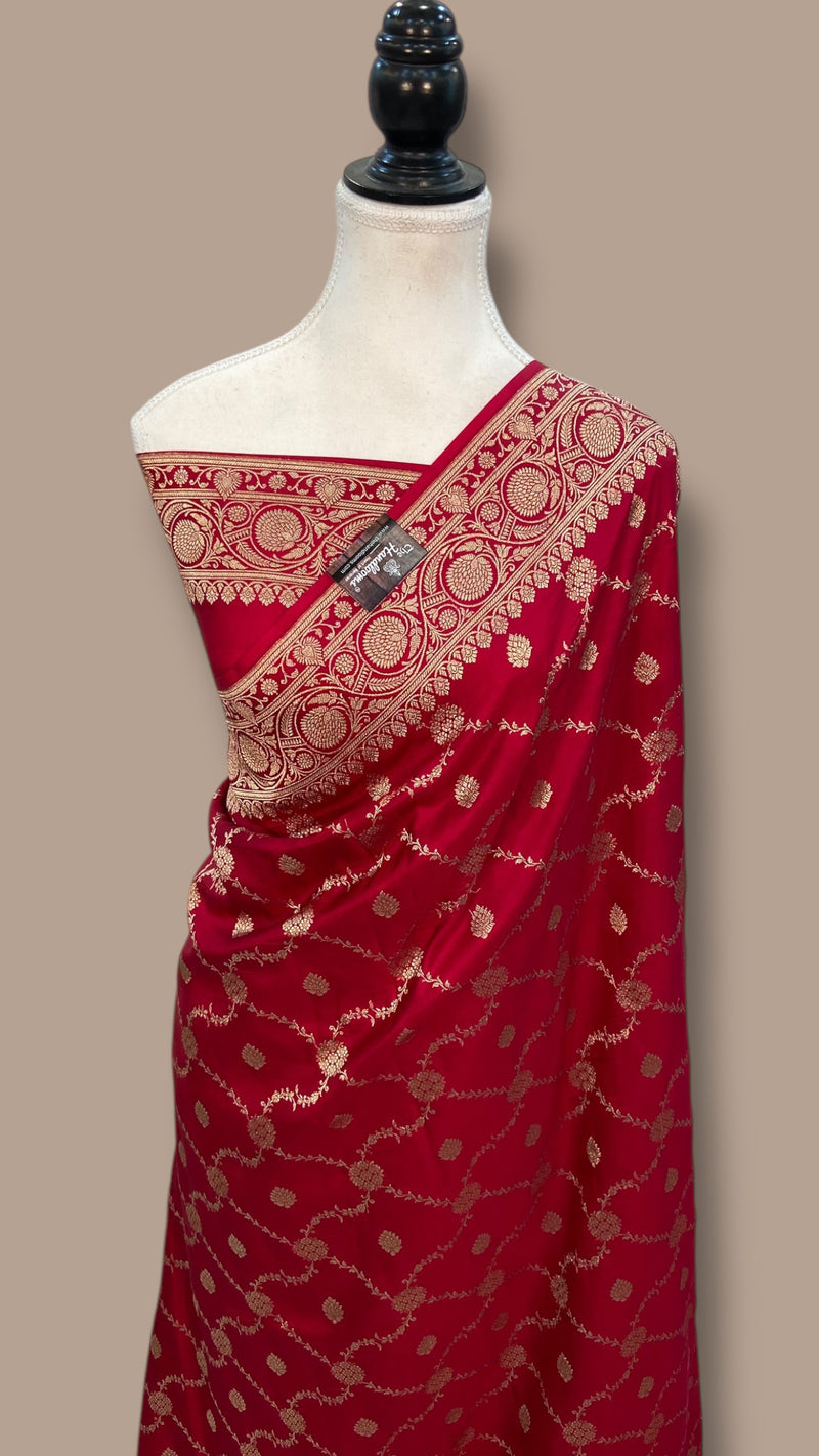 Pure Mushroo Silk Handloom Banarasi Saree - The Handlooms