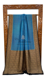 Khaddi Georgette Handloom Banarasi Saree -  Antique zari - The Handlooms
