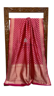 Pure Katan Silk Banarasi Handloom Saree - All over jaal work - The Handlooms