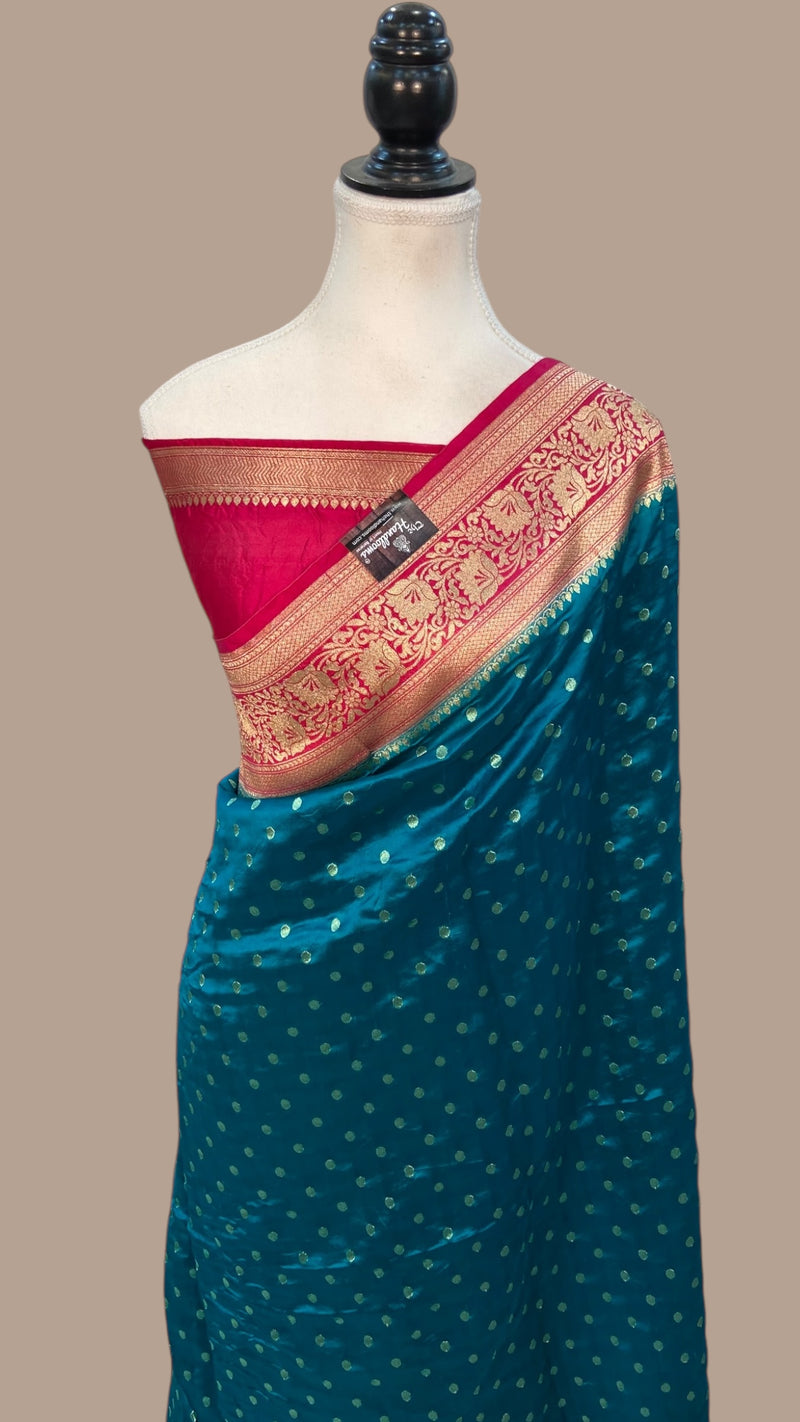 Pure Dupion Silk Banarasi Handloom Saree - The Handlooms