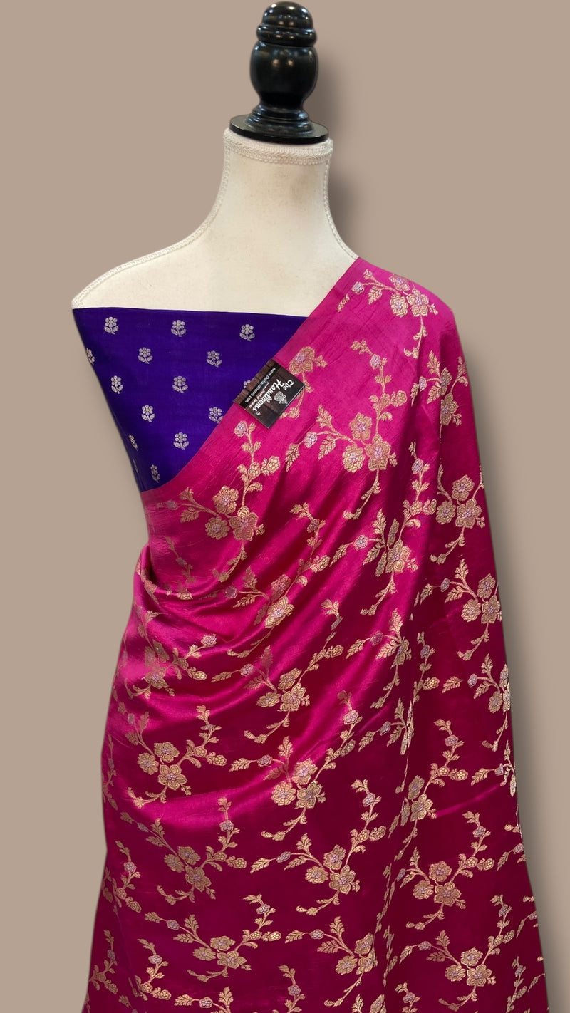 Pure Mango Silk Banarasi Handloom Saree - The Handlooms
