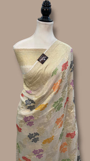 Tussar Georgette Handloom Banarasi Saree - The Handlooms