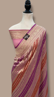 Khaddi Georgette Handloom Banarasi Saree - The Handlooms