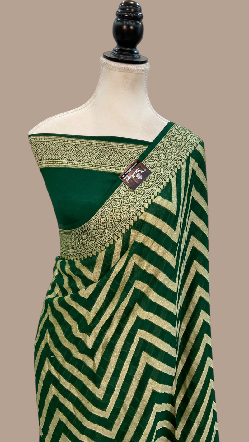 Pure Chiffon Khaddi Banarasi Saree - The Handlooms