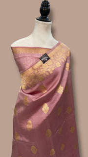 Pure Katan Silk Banarasi Handloom Saree - All over Kadua motifs - The Handlooms