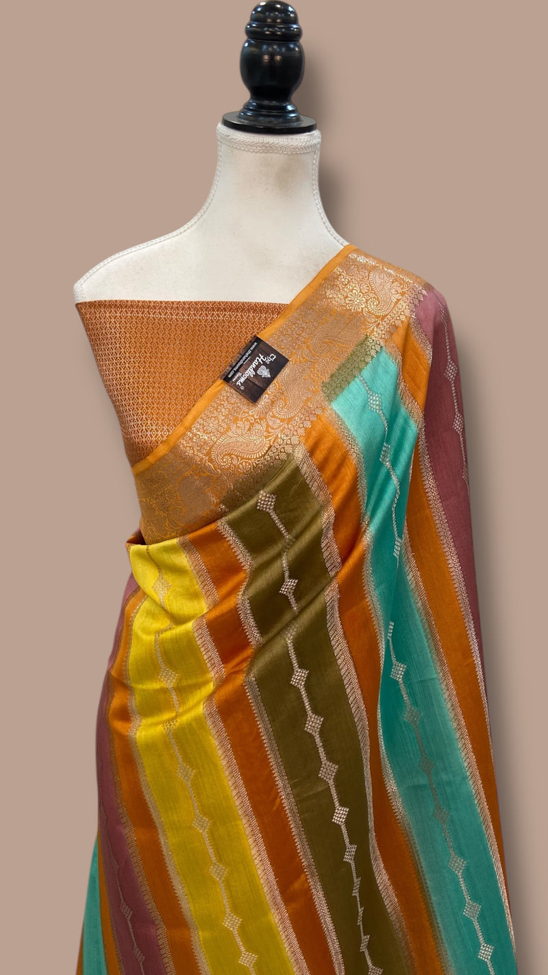 Pure Chiniya Silk Handloom Banarasi Saree - The Handlooms