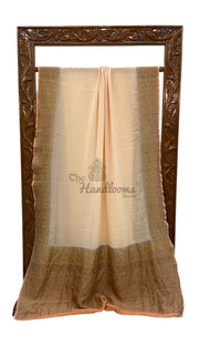 Pure Khaddi Georgette Handloom Banarasi Saree - Antique Zari - The Handlooms