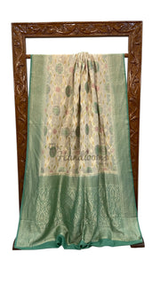 Moonga Georgette Handloom Banarasi Saree - Rangkat - The Handlooms