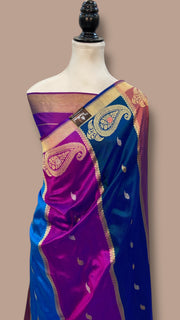 Pure Katan Silk Banarasi Handloom Saree - Rangkat - The Handlooms