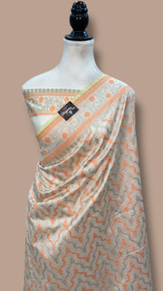 Pure Moonga Khaddi Handloom Banarasi Saree - The Handlooms