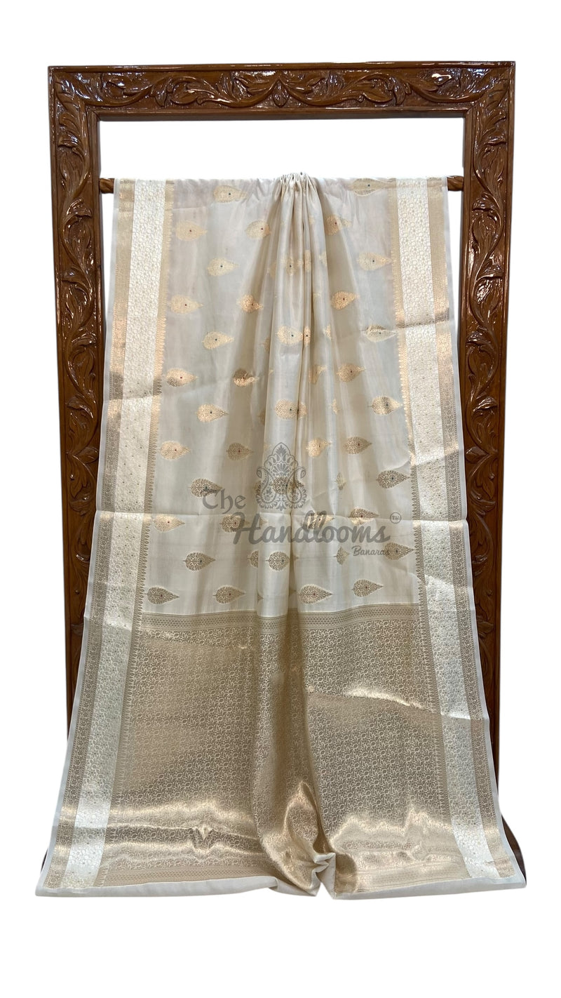 Pure Mango Silk Banarasi Handloom Saree - The Handlooms