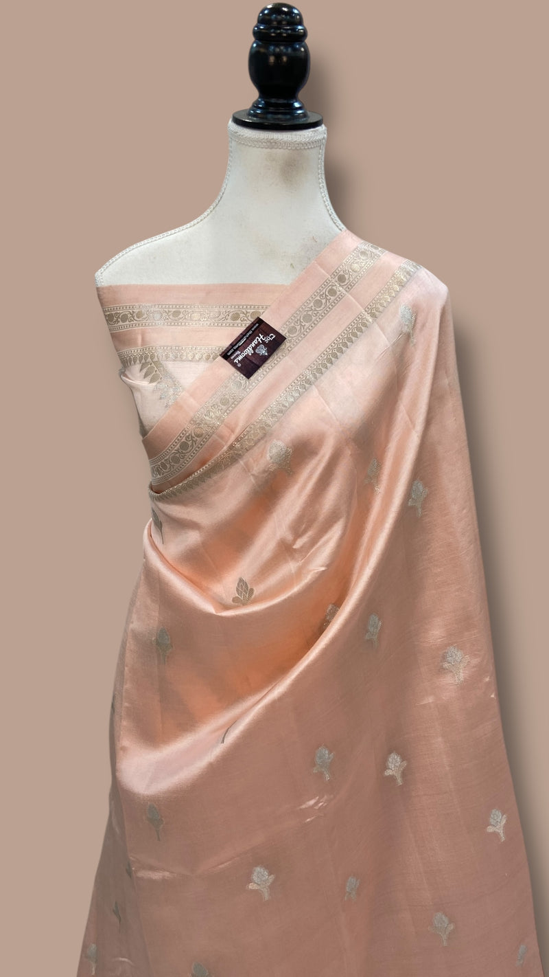 Pure Mango Silk Banarasi Handloom Saree - The Handlooms