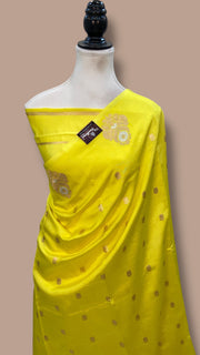 Pure Katan Silk Banarasi Handloom Saree - All over Kadua motifs - The Handlooms