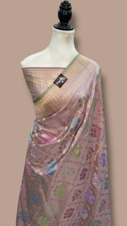 Ektara Pure Katan Silk Banarasi Handloom Saree - All Over Kadiyal Jaal Work - The Handlooms