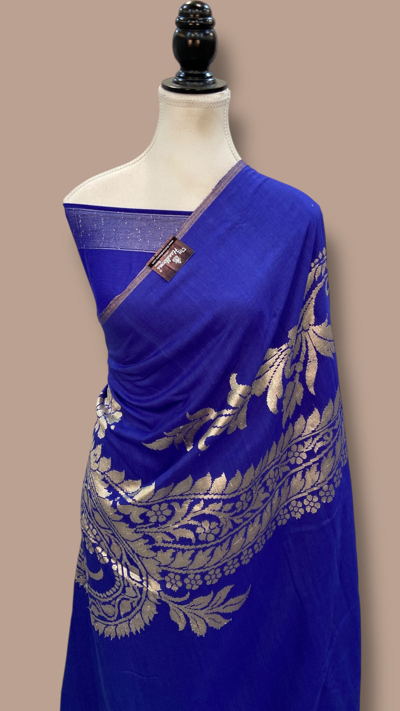 Moonga Georgette Handloom Banarasi Saree - The Handlooms