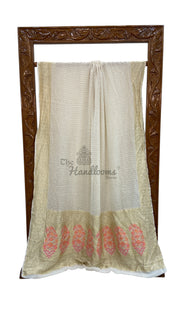 Khaddi Georgette Handloom Banarasi Saree - The Handlooms