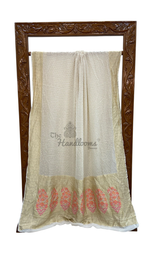 Khaddi Georgette Handloom Banarasi Saree - The Handlooms