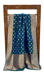 Pure Katan Silk Banarasi Handloom Saree - All over Jaal work - The Handlooms
