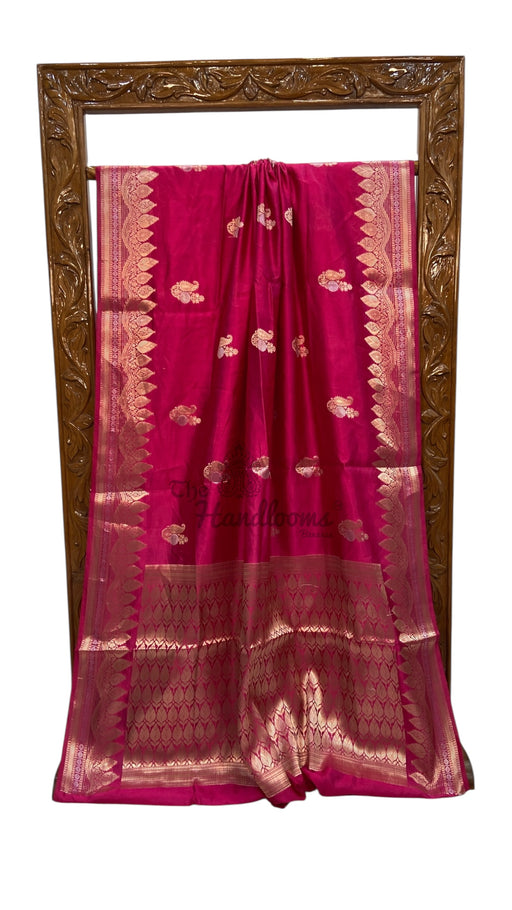 Pure Mango Silk Banarasi Handloom Saree - The Handlooms