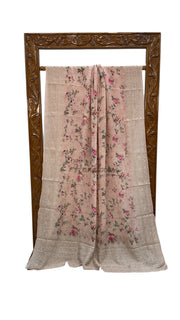 Pure Georgette Handloom Banarasi Saree - Digital Print With Chikankari - The Handlooms