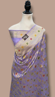 Ektara Pure Katan Silk Banarasi Handloom Saree - All Over Kadiyal Jaal Work - The Handlooms