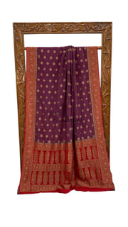 Pure Khaddi Georgette Handloom Banarasi Saree - The Handlooms