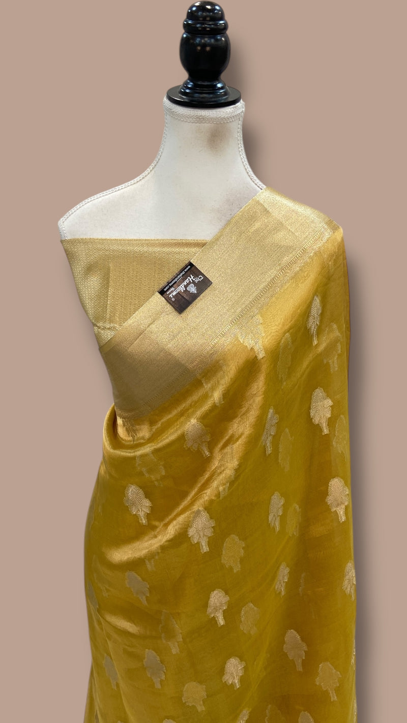 Pure Kora Tissue Handloom Banarasi Saree - The Handlooms
