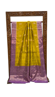 Pure Chiniya Silk Khaddi Handloom Banarasi Saree - The Handlooms