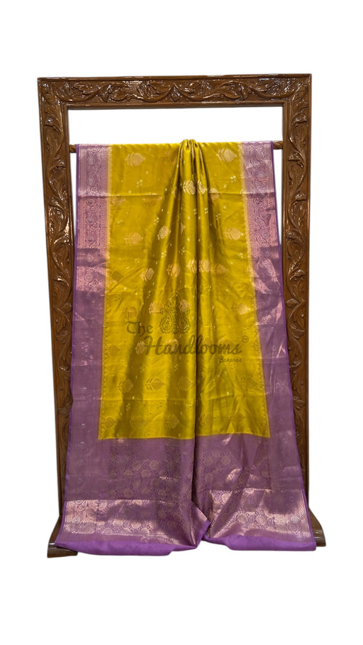 Pure Chiniya Silk Khaddi Handloom Banarasi Saree - The Handlooms