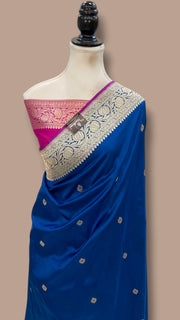 Pure Katan Silk Banarasi Handloom Saree - All Over Kadua Motifs - The Handlooms
