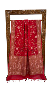 Khaddi Georgette Banarasi Saree -  Antique Roopa - The Handlooms