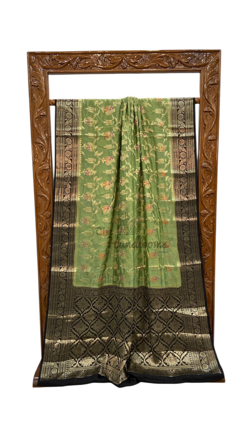 Pure Chiniya Silk Handloom Banarasi Saree - The Handlooms