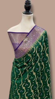 Pure Chiniya Silk Handloom Banarasi Saree - The Handlooms