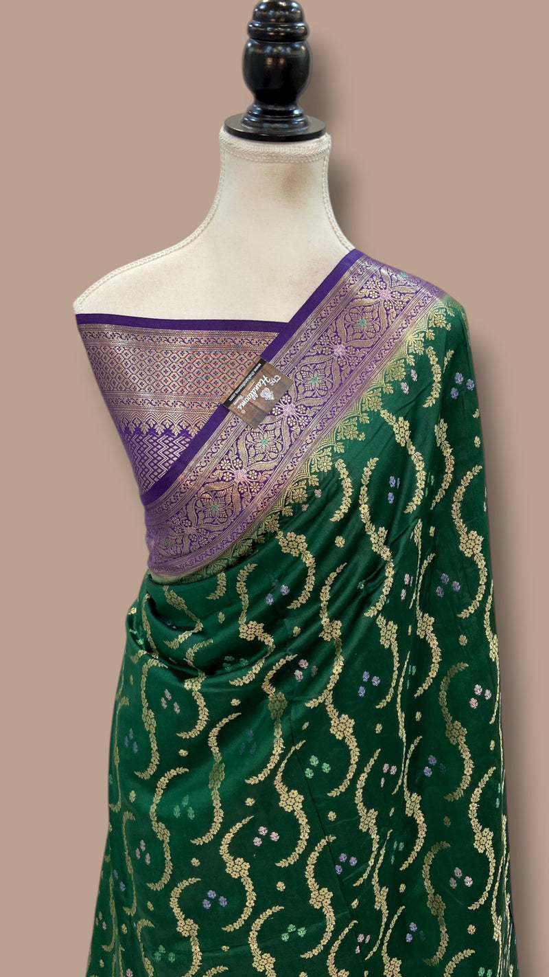 Pure Chiniya Silk Handloom Banarasi Saree - The Handlooms