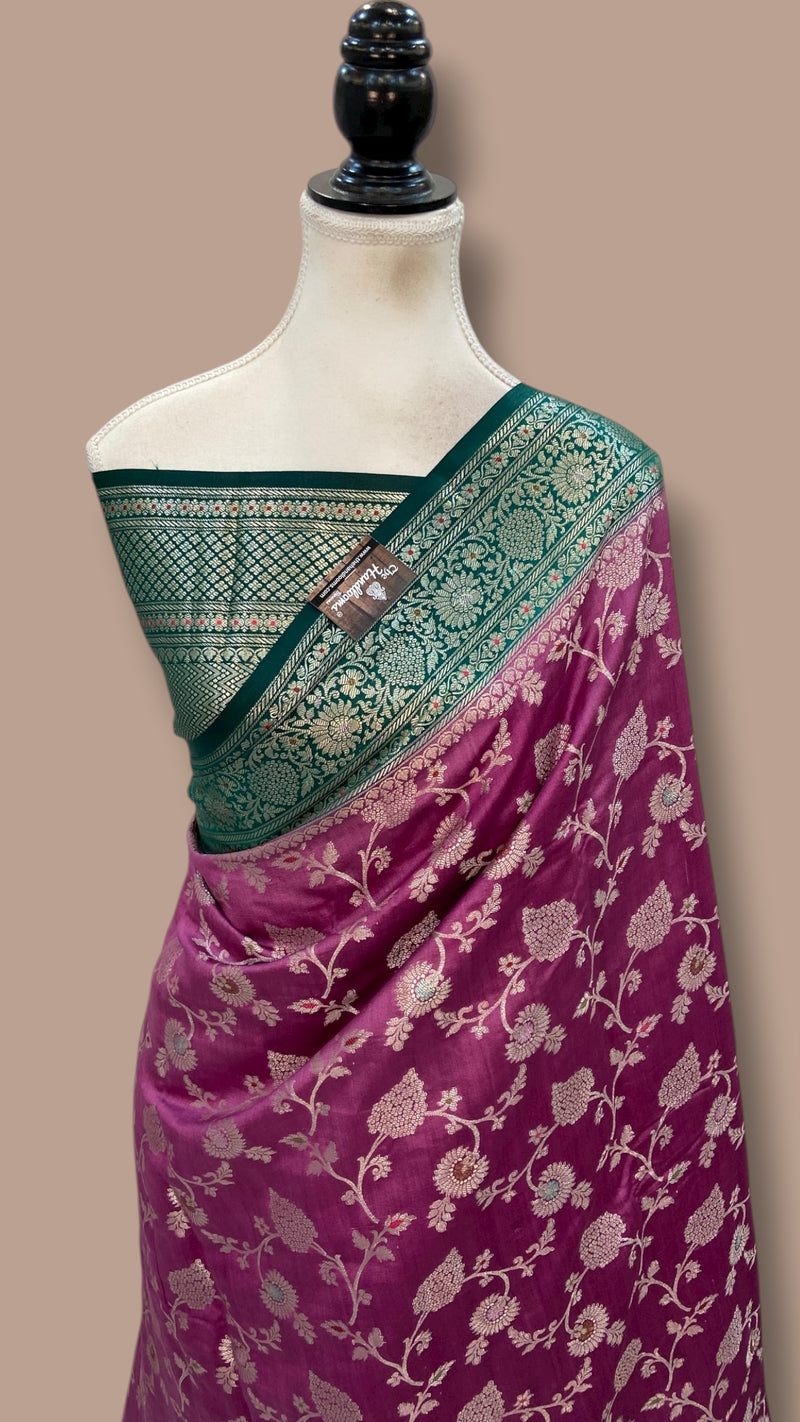 Pure Chiniya Silk Handloom Banarasi Saree - The Handlooms