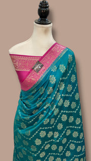 Pure Chiniya Silk Handloom Banarasi Saree - The Handlooms