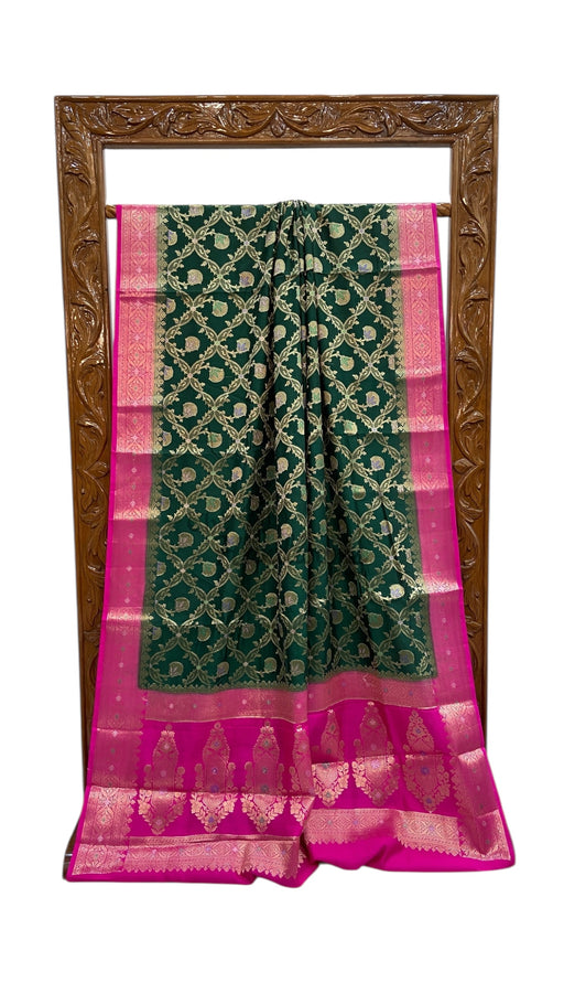 Pure Chiniya Silk Handloom Banarasi Saree - The Handlooms