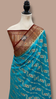 Pure Chiniya Silk Handloom Banarasi Saree - The Handlooms