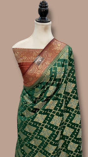 Pure Chiniya Silk Handloom Banarasi Saree - The Handlooms