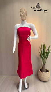 Chiniya Silk Suit With Khaddi Georgette Dupatta - The Handlooms