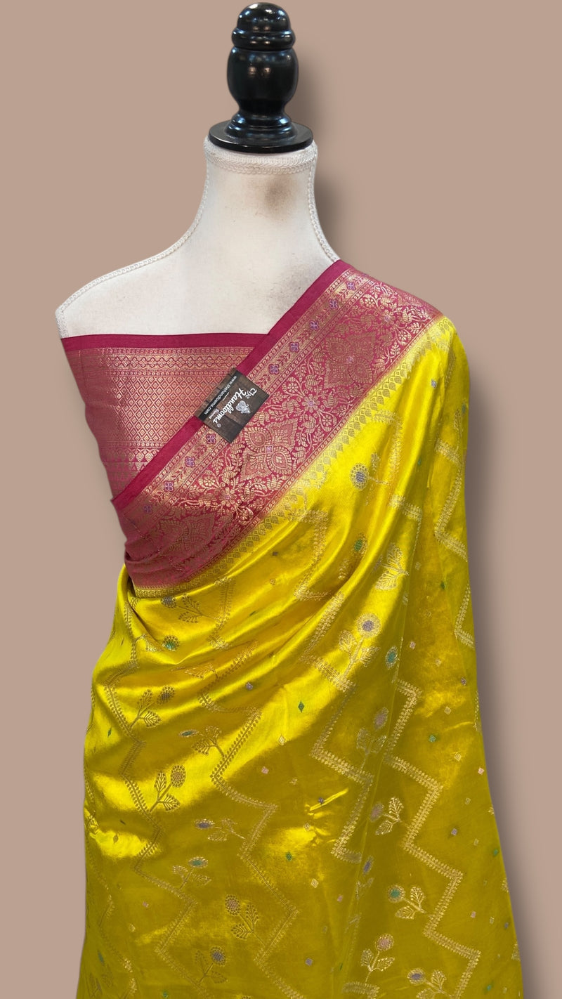 Pure Dupion Silk Banarasi Saree - The Handlooms