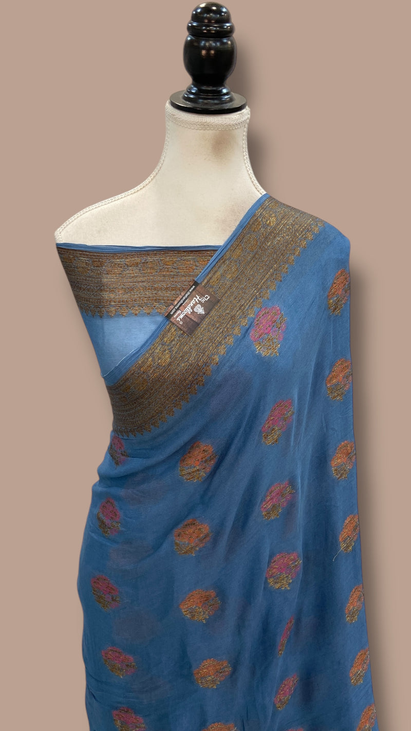 Pure Chiffon Khaddi Banarasi Saree