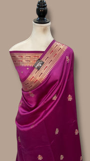 Pure Mango Silk Banarasi Handloom Saree - The Handlooms