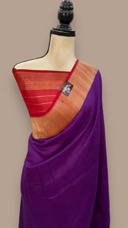 Pure Desi Tussar Handloom Banarasi Saree - All over kadua Weaving - The Handlooms