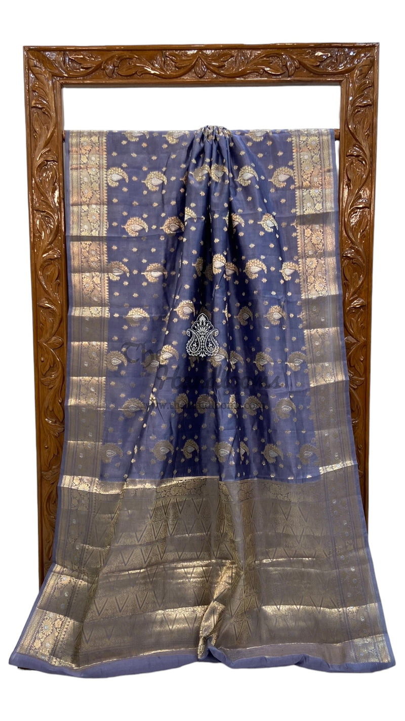 Pure Mango Silk Banarasi Handloom Saree - The Handlooms