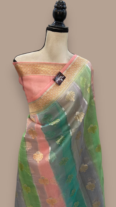 Pure Kora Handloom Banarasi Saree