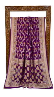 Khaddi Georgette Handloom Banarasi Saree - The Handlooms