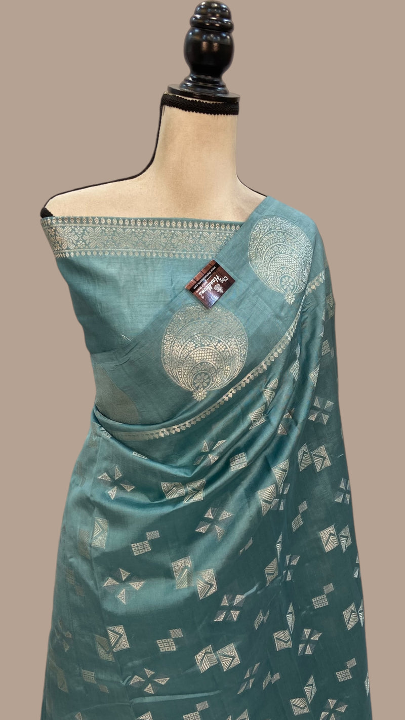 Pure Mango Silk Banarasi Handloom Saree - The Handlooms